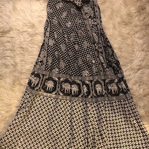 Elephant Maxi Wrap Skirt